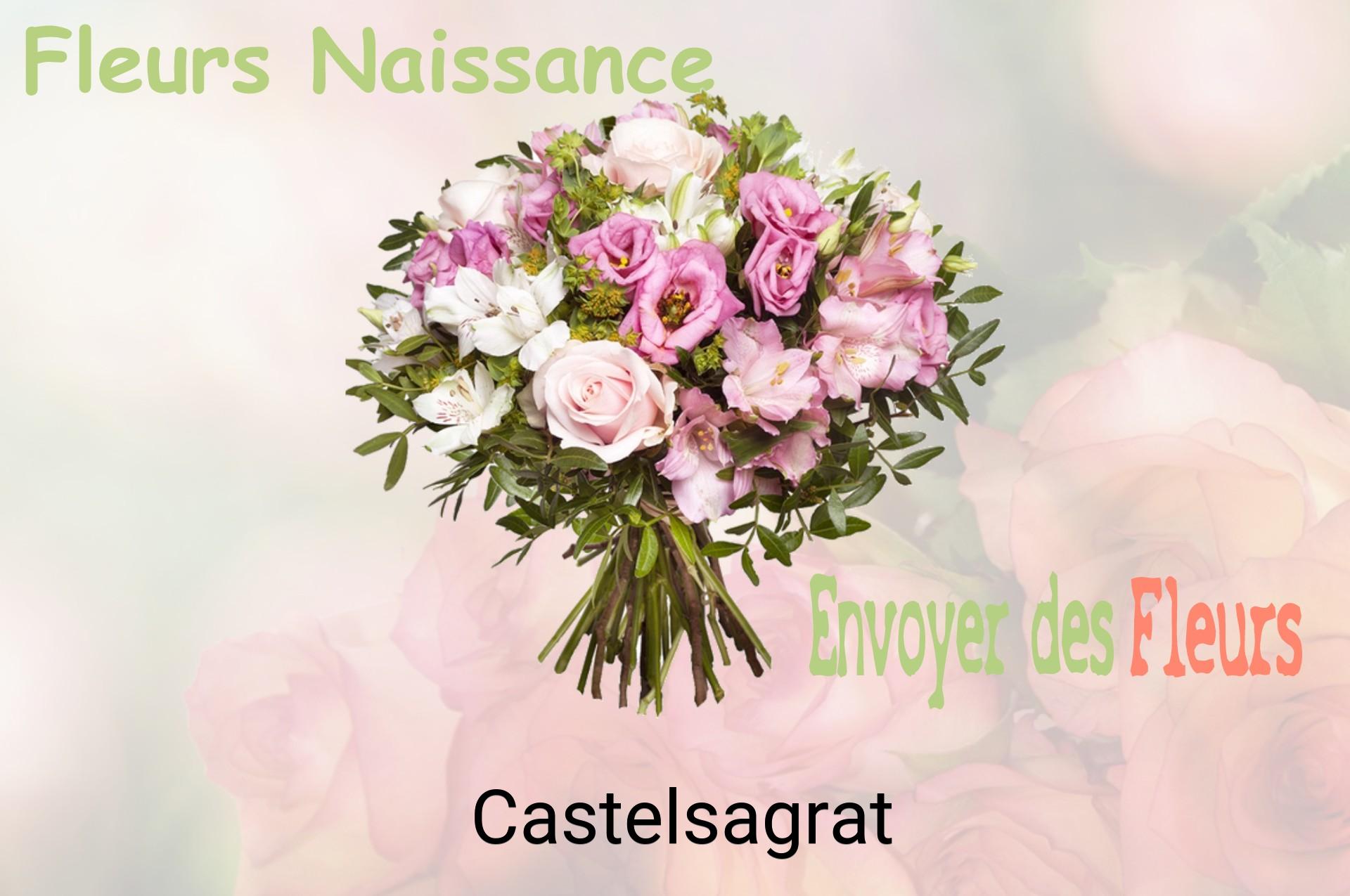 Bouquet de fleurs de naissance livré à Castelsagrat