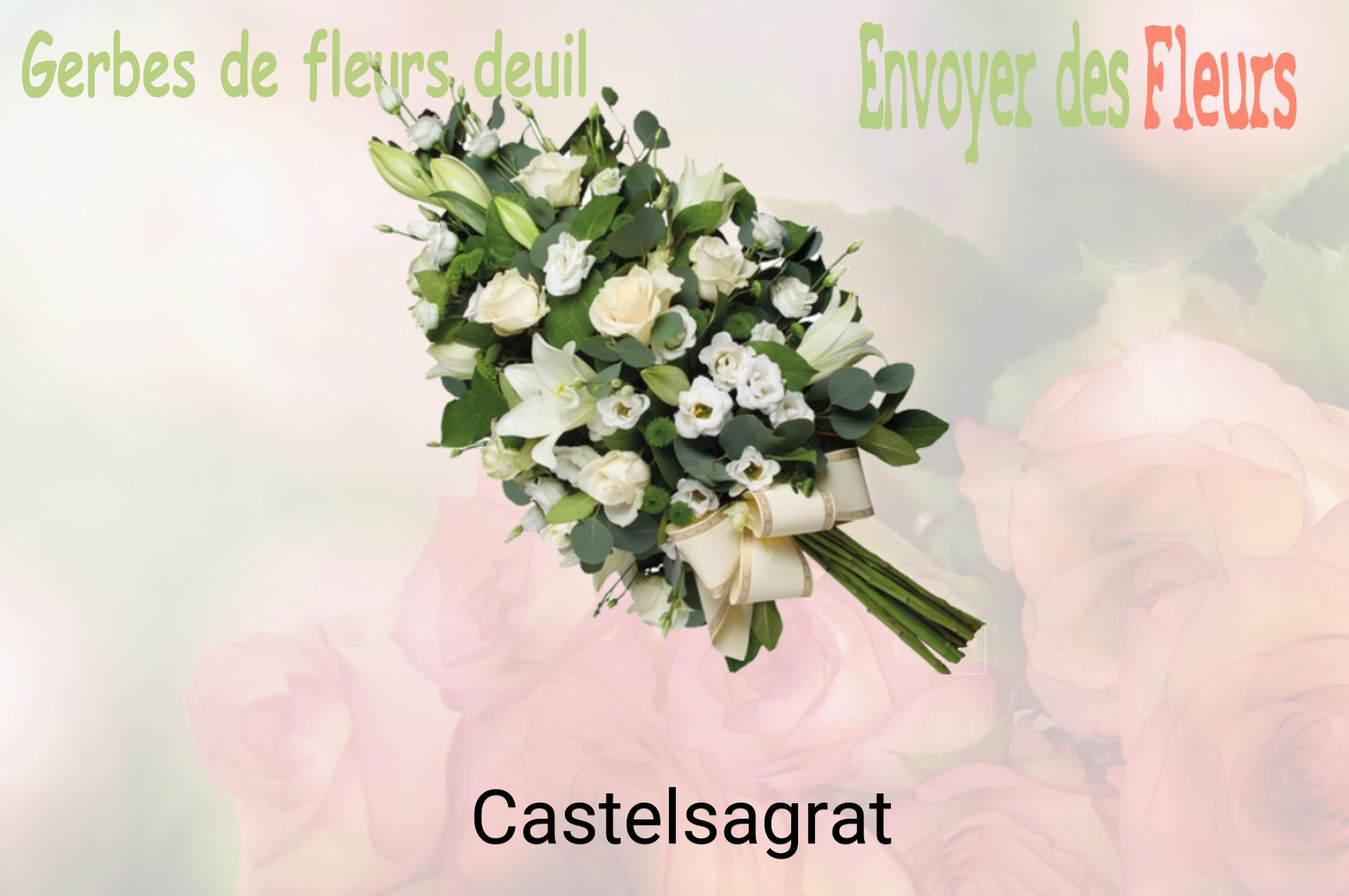 Gerbe de fleurs de deuil livrée à Castelsagrat